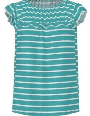 Stasha Top Teal & White